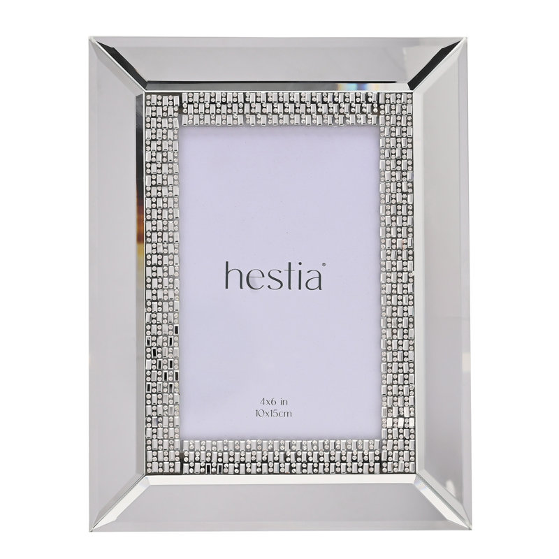 Silver Glass Picture Frame, 10.2cm x 15.2cm