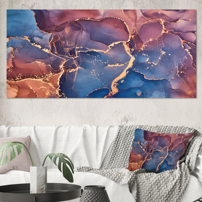 «Red and Blue Gold Infusion», reproduction d'art sur toile