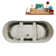 67" Streamline Soaking Freestanding Tub and Tray With Internal Drain