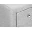 Table de chevet, table de chevet, bout, côté, lampe, tiroir de rangement, chambre à coucher, revêtement, aspect lin gris, transitionnel-836987077