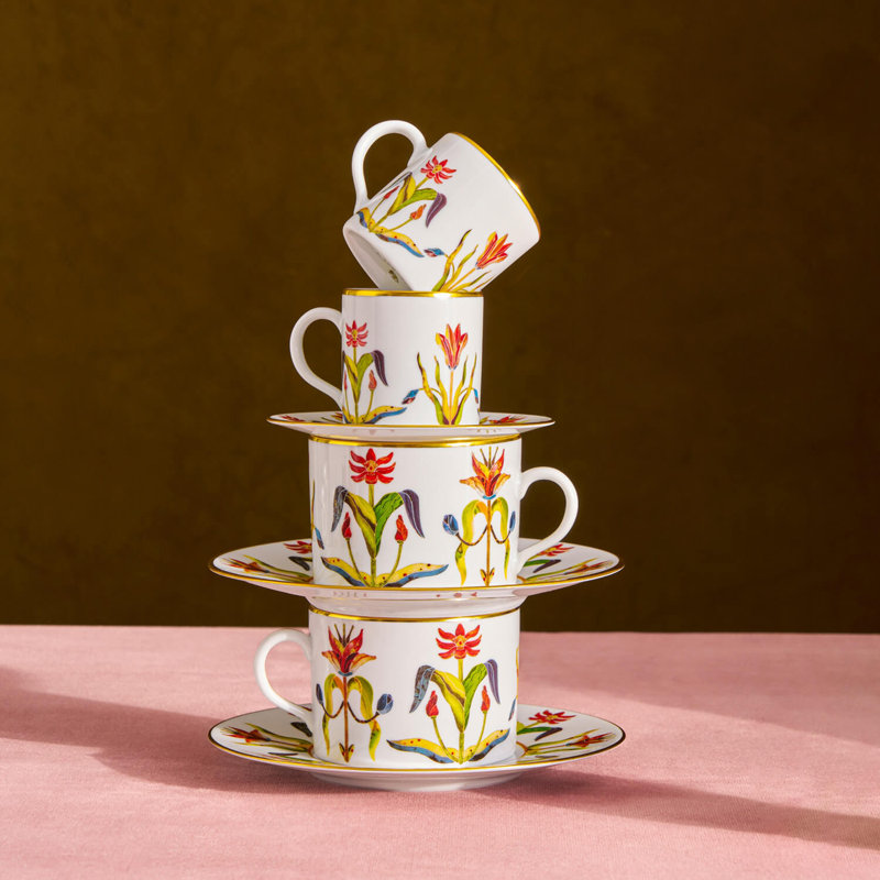 Grand Tour Tea Cup + Saucer S/2