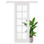 Porte de grange coulissante en verre transparent de 80 po avec glissière H 80 po avec quincaillerie (sans assemblage requis)-111083459