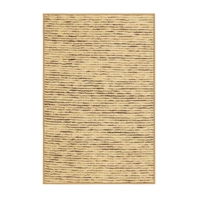 Tapis en laine / polyester tissé à la machine Southwestern en brun / gris, Rectangle 5 pi x 7 pi