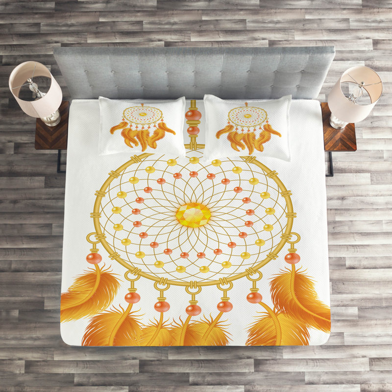 Rustic Polyester Coverlet, Queen Bedspread + 2 Shams