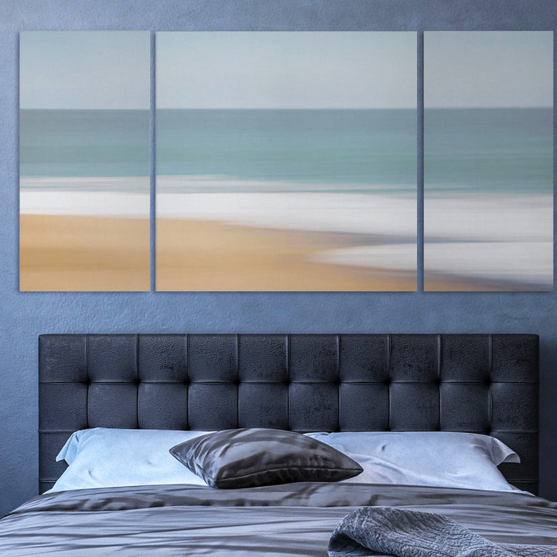 Santa Cruz - 3 pièces, impression sur toile, H 40 po x l 80 po x P 1,5 po