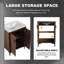 Meuble-lavabo 24 po avec lavabo supérieur - Portes à fermeture en douceur et armoire de rangement-129567951