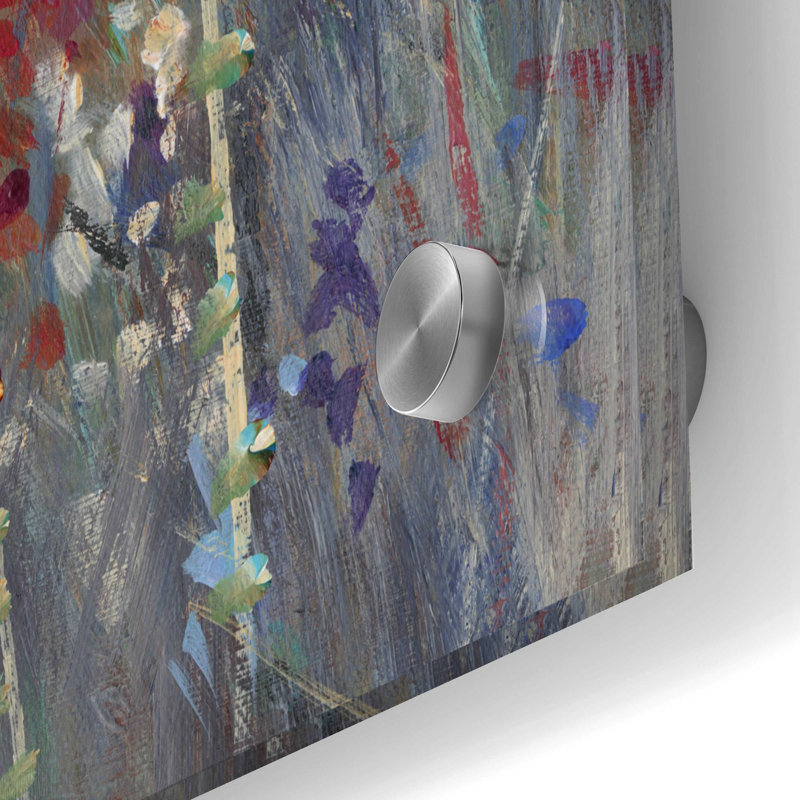 «Flower Patch I» par Tim O'Toole, art mural en verre acrylique, H 36 po x l 24 po x P 0,2 po