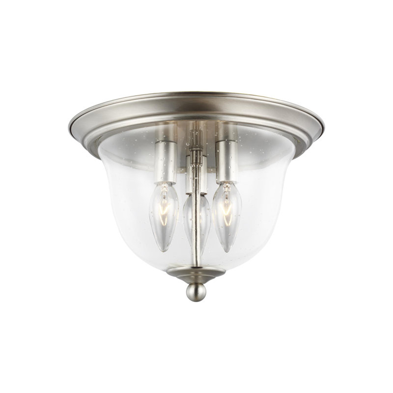 Belton Three Light Ceiling Flush Mount from Generation Lighting , No, Brushed Nickel