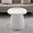 Magnesium Oxide Fluted Pedestal Side Table,   19.69" Diameter Round Accent Table