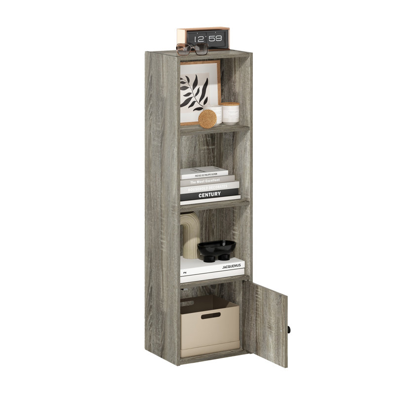 Bibliothèque standard Aagam, (4 tablettes) H 42 po x l 12 po x P 10 po, Chêne