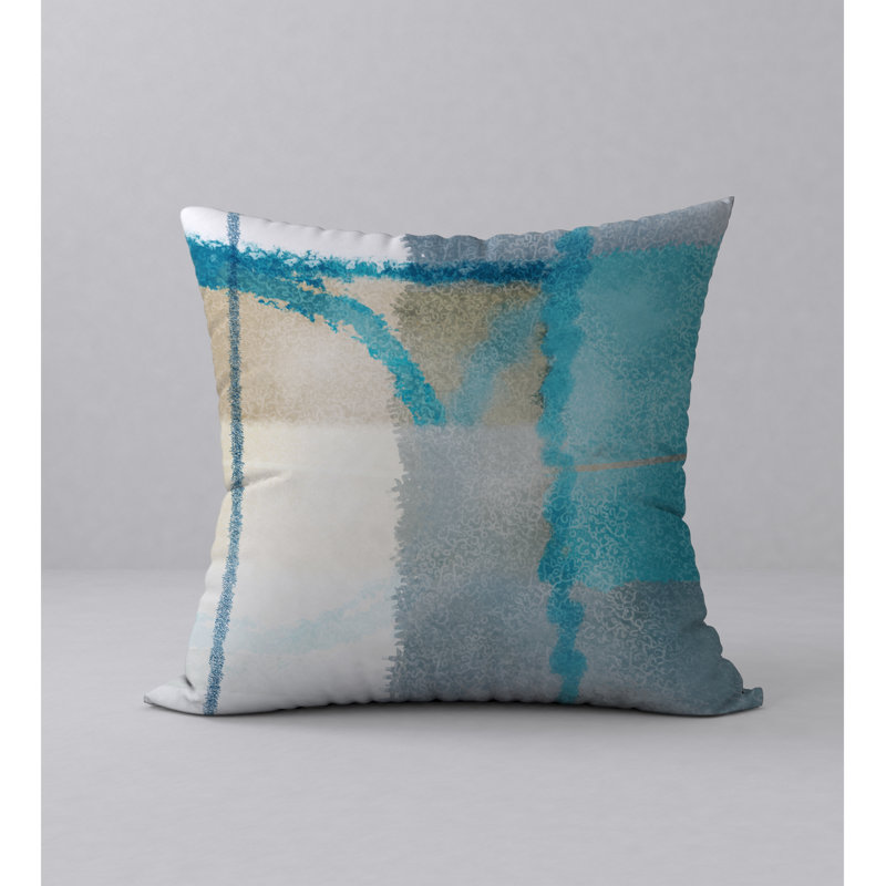 Abstract Reversible Throw Pillow, 18" x 18"