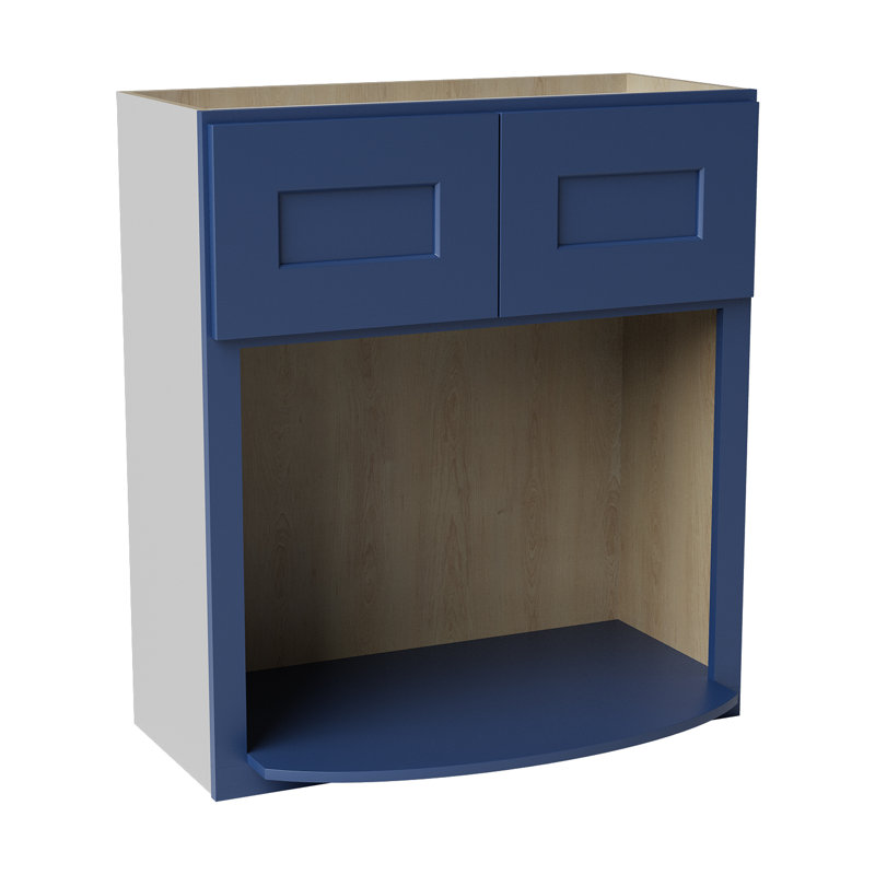 Armoire murale à micro-ondes, 27" W x 30" H x 17" D, Shaker bleu