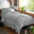 Bedsure Twin/Twin-XL Burgundy Pintuck Bed-in-a-Bag - Gray Pinch Pleat Comforter Set with Sheets, Pillowcases & Shams for Dorm Room(Set of 5)-118612975-128876092