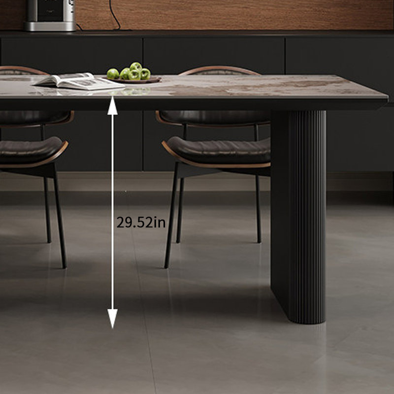 Table de salle à manger simple de style français, H 29,52 po x L 55,11 po x l 27,55 po