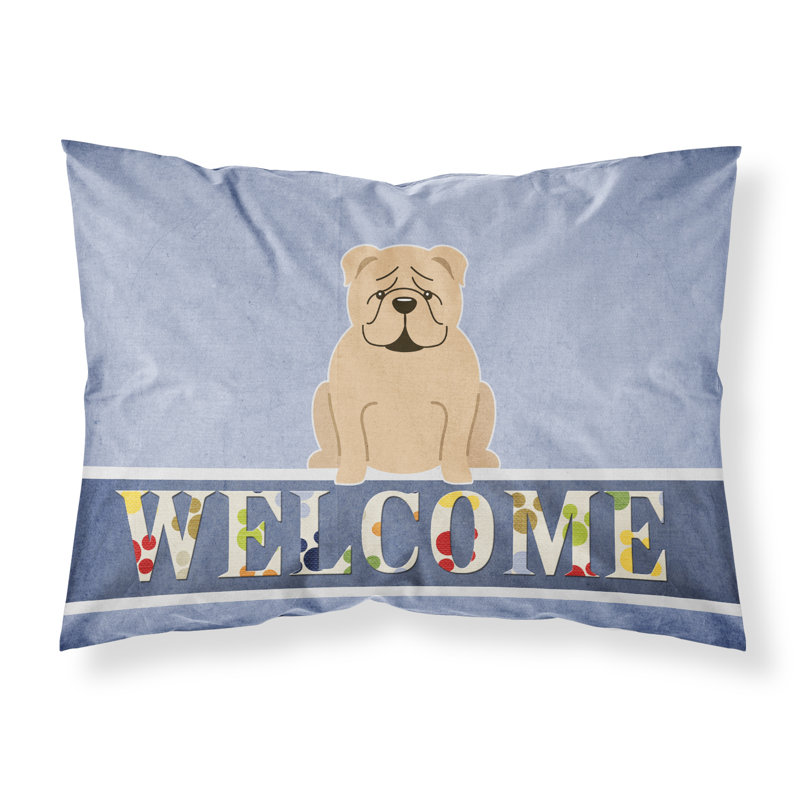 Taie d’oreiller welcome, Bouledogue anglais fauve