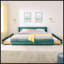 Très grande base de lit tapissier avec tissu chenille épais, tête de lit confortable et tiroir de rangement pour les chambres modernes-131377628-131377630