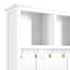 Versatile 4-In-1 Hall Tree With 6 Golden Hooks, Wood Grain Bench With Multiple Storage Space, Entryway Coat Rack With 2 Drawers For Living Room, Hallway, 76.6''H