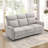 73.2" Wide Modern Soft Upholstered Power Reclining Sofa with USB Port