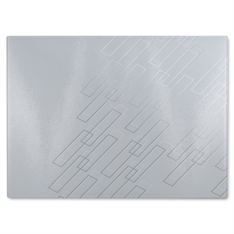 Line Geometric Glass Chopping Board, 40cm L x 28cm W