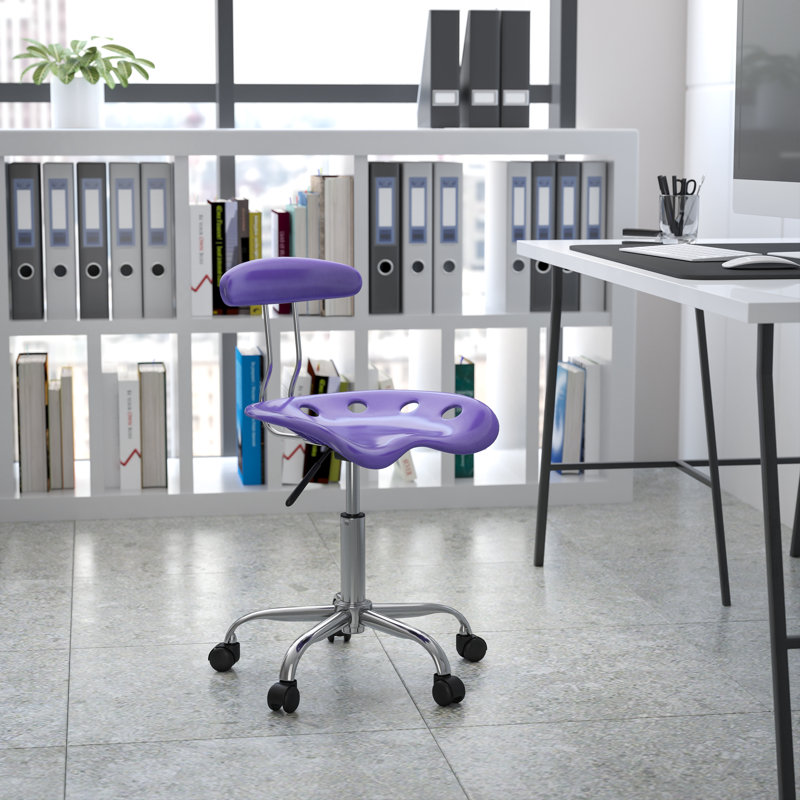 Adjustable Swivel Chair for Desk and Office with Tractor Seat, Violet