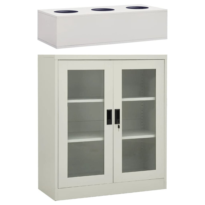 Akkni 2 -Door, Anthracite, 128cm H x 90cm W x 40cm D
