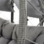 Fauteuil suspendu œuf deux places en osier avec structure en acier pour usage intérieur ou extérieur, capacité de charge de 227 kg
