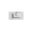 Meuble-lavabo simple 36 po avec plateau en résine blanc brillant, 3 tiroirs, 2 portes Modern pour petite salle de bain
