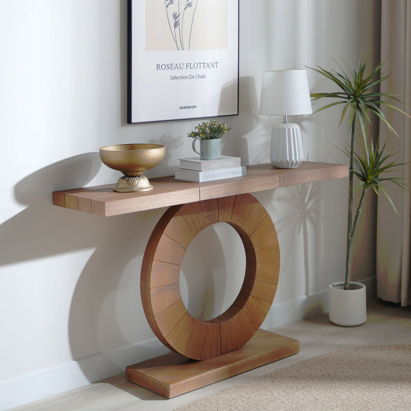 Console 53,2 po moderne minimaliste en bois