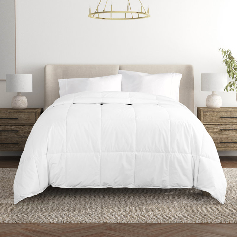 Twin White Cotton Down Alternative Comforter
