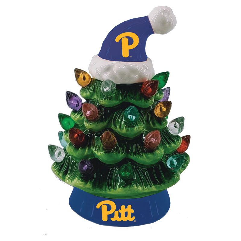 Arbre de Noël de table en céramique 8 po Maclachlan NCAA, Université de Pittsburgh
