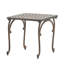 2 pièces Kd Tables en aluminium coulé - H 18 po x l antique pour patio avec centre tissé et table de bout décorative avec 2 pieds de table carrés bouclés