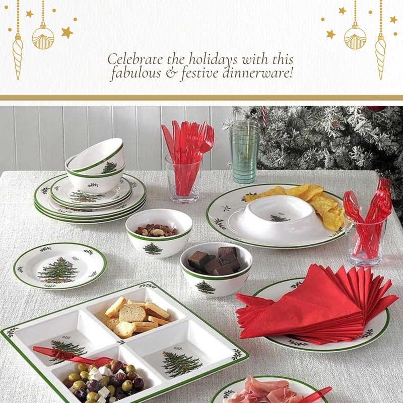 Christmas Tree Melamine Chip and Dip Platter