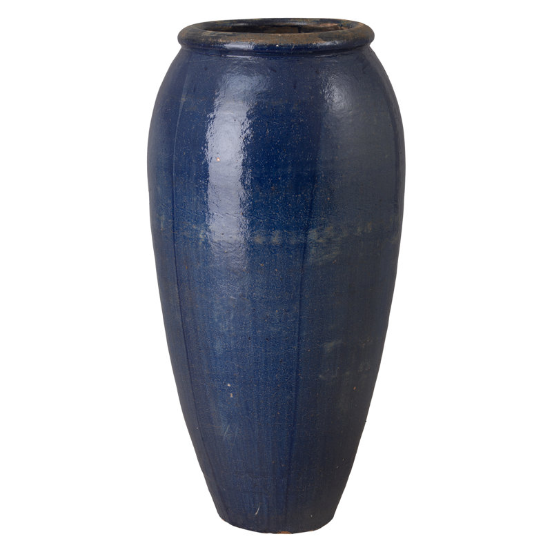 Pot de fleurs en céramique Ekansh, Bleu