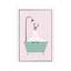 Llama Enjoying Bubble Bath by Big Nose Work - Print on Canvas-489302865-478266457