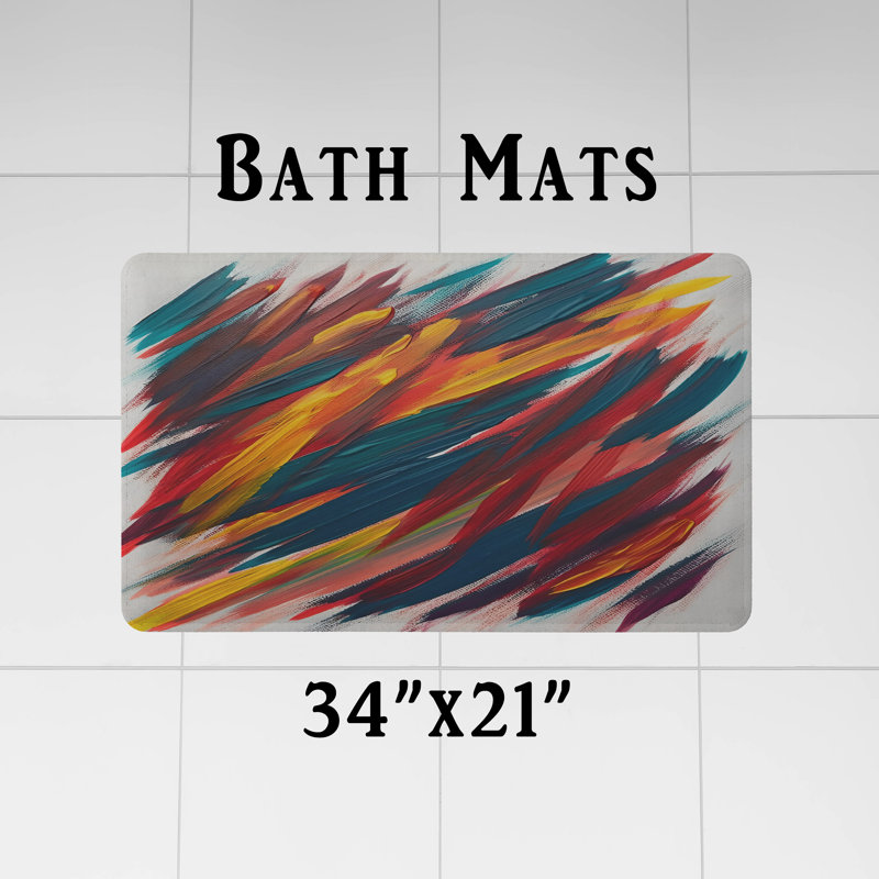 Shower Curtain w/ Bathmat, 70"W x 72"H