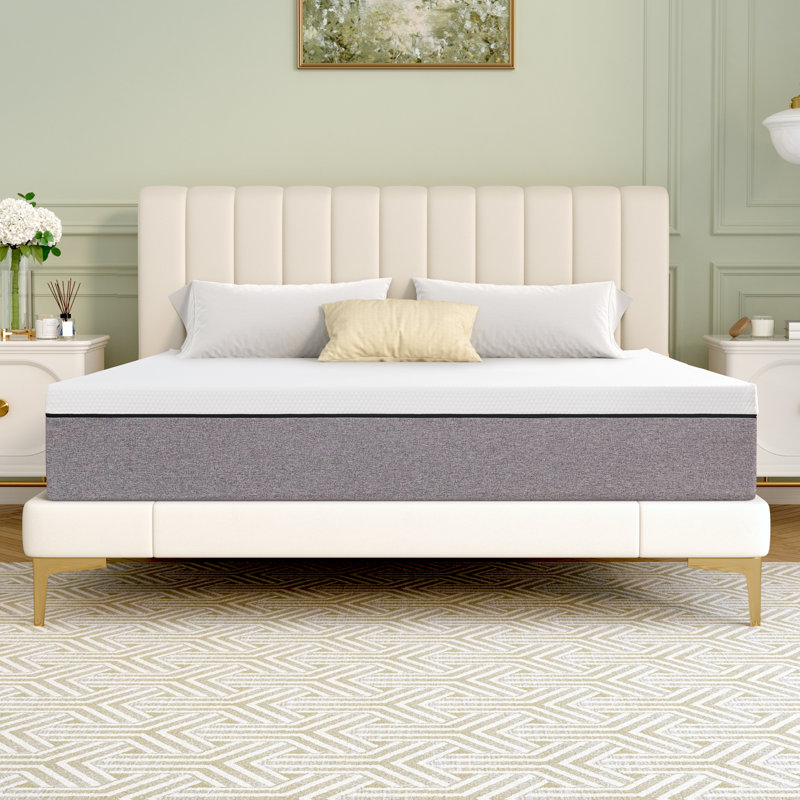 Alwyn Home Higganum 8 Inch Medium Firm Gel Memory Foam Mattress With Removable Cover & Fiberglass Free For No-Noise Deeply Safe Sleep