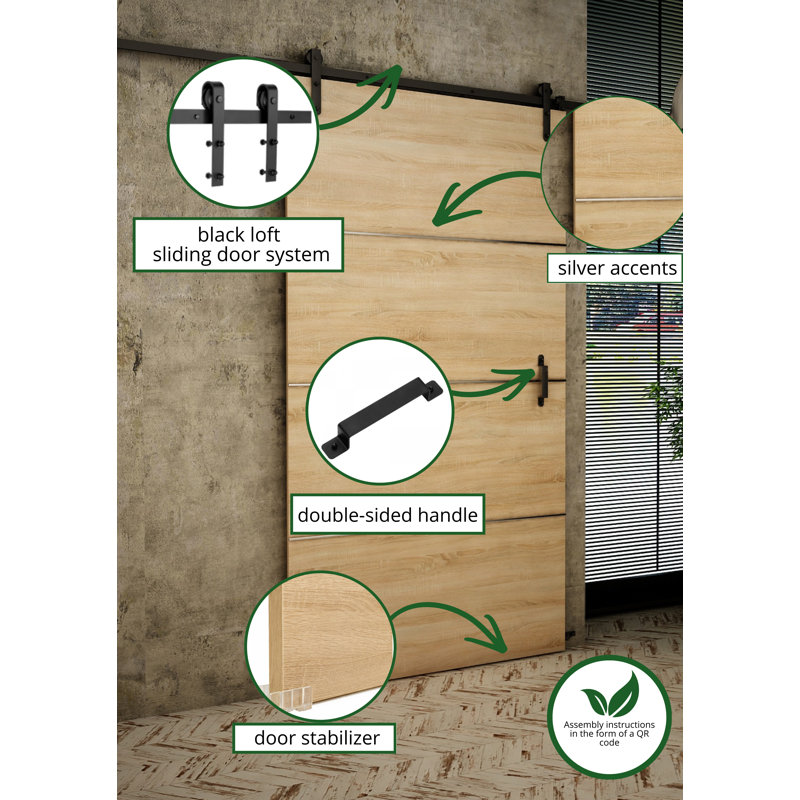 Door, 96cm x 205cm, Light Brown