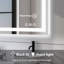 Miroir de salle de bain anti-buée à DEL avec double source de lumière et trois modes d'éclairage