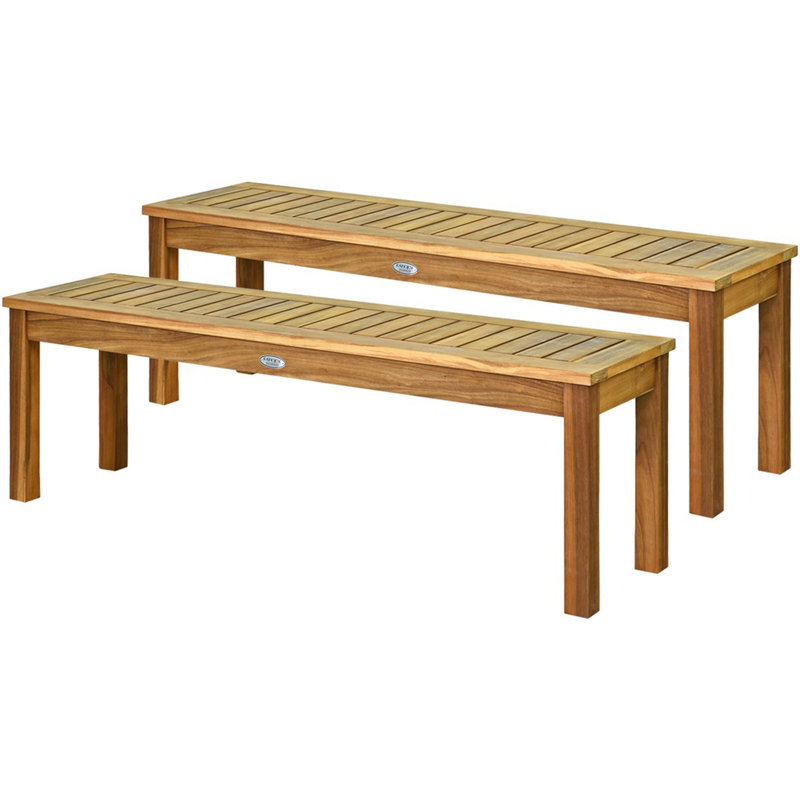Solid Wood Acacia Outdoor Bench