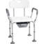 Chaise à hauteur réglable - Siège de douche et de toilette 31, blanc avec dossier