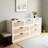 Rattan 7 Drawer Dresser, 55in Wide 7 Chest of Drawers with Metal Handles and Wooden Sturdy Base for Bedroom Living Room Nursery-1718206467