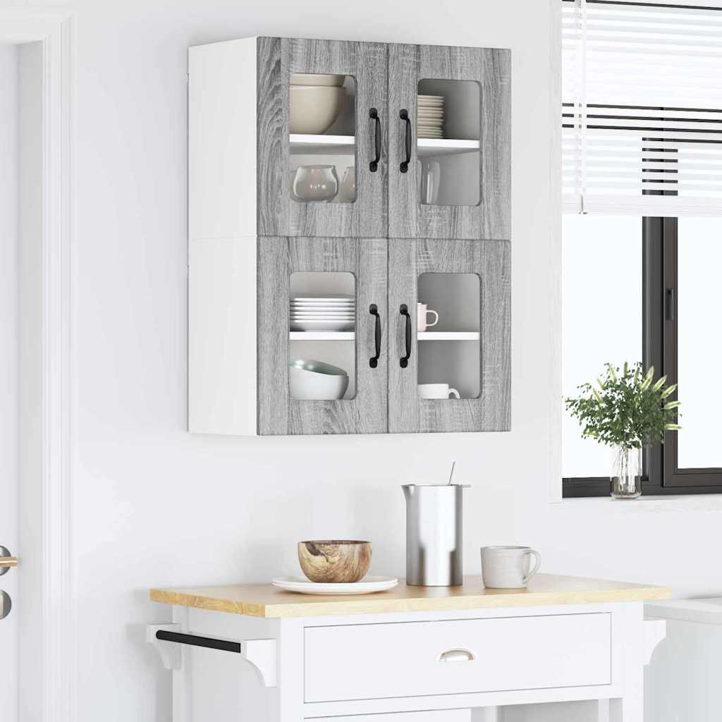 Vidaxl Kitchen Cabinet With Shelf 2 Pcs Artisan Oak 60 X 31 X 40 Cm