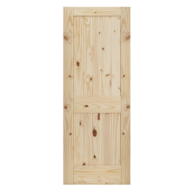 Porte standard à panneaux en bois brut, 28 po x 80 po