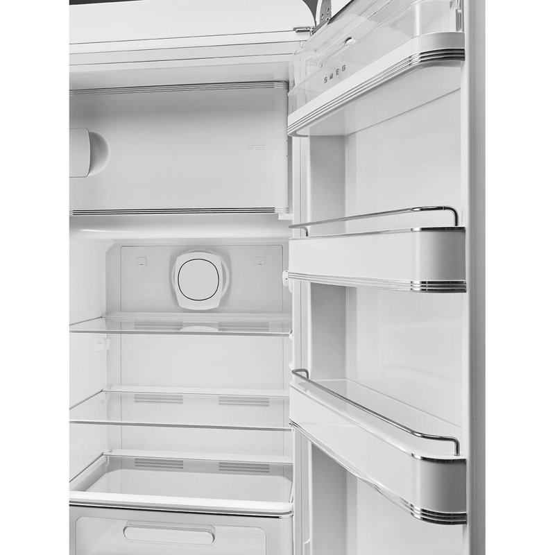 SMEG 50s Style 24'' Top Freezer 9.92 cu. ft. Refrigerator, Matte White, Right