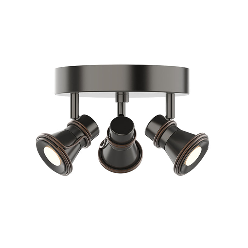 Plafonnier encastré rond 3 lumières