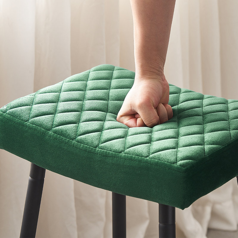 Upholstered Velvet 70cm Height Counter Stool , Green