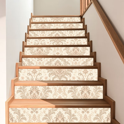 Peel and Stick Wallpaper Contact Paper Vintage Baroque Floral Damask Self Adhesive and Removable 17.7in x 118in(45x300cm)