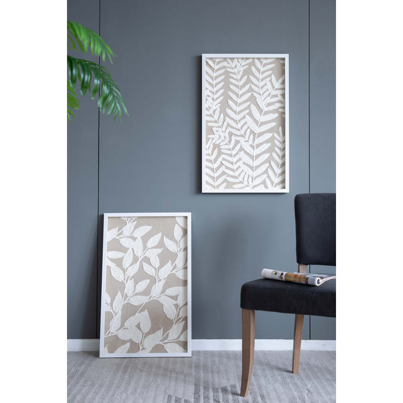 S/2 Shadow Box Wall Décor, 19.5x1x31.5"