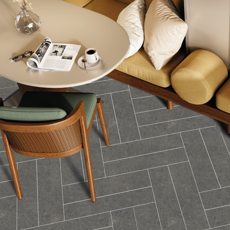 Artistic Freedom 6"X24" Porcelain Stone Look, Graphite