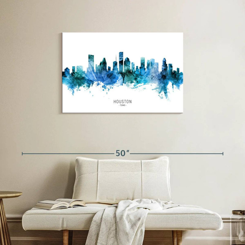 Ravi Houston Texas Skyline VII, H 24 po x l 36 po